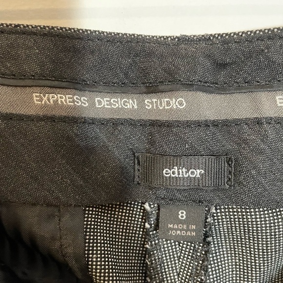 Express Design Studio Editor Dress Pants Women’s Size 8 Black White Office Wear - Picture 9 of 13